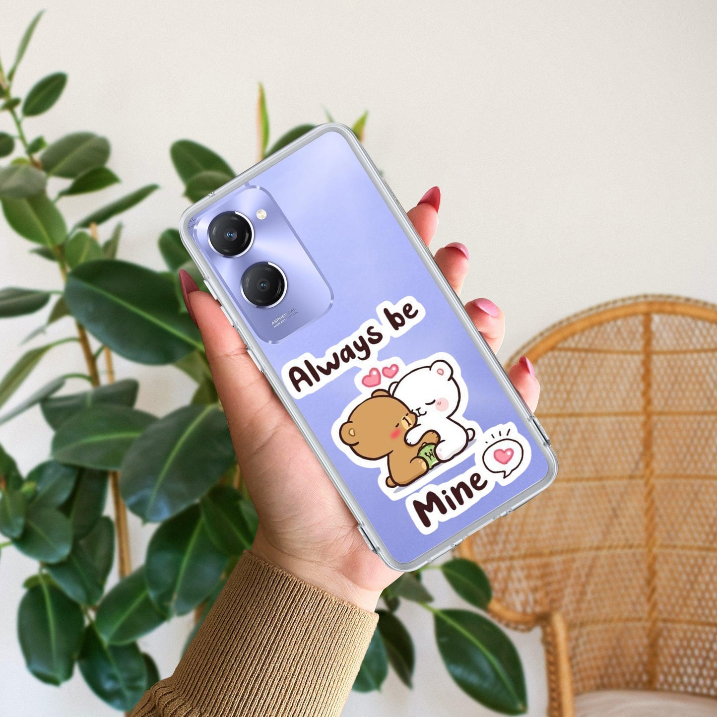 Cute Cuddle Bears Transparent Silicon Case For Vivo