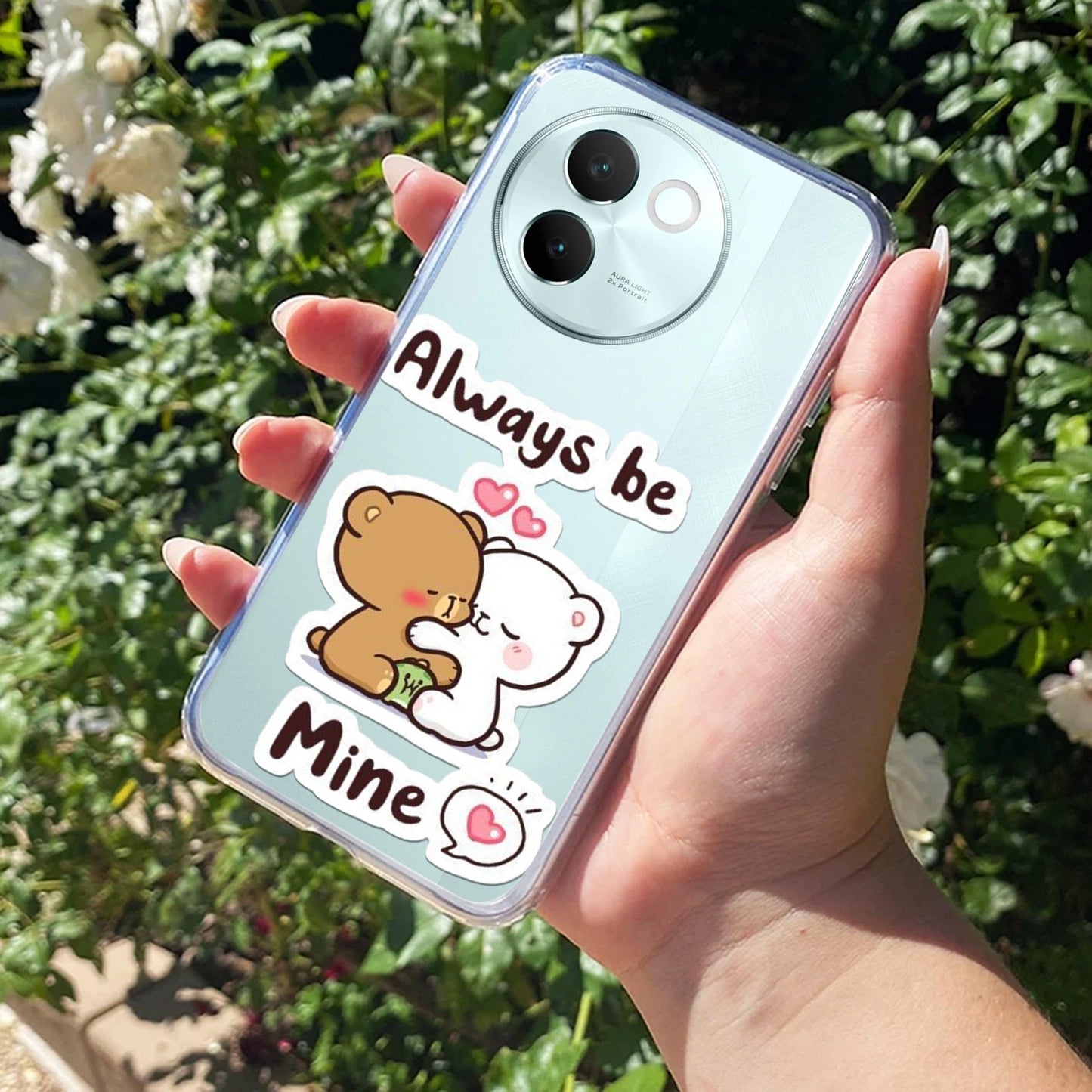 Cute Cuddle Bears Transparent Silicon Case For Vivo