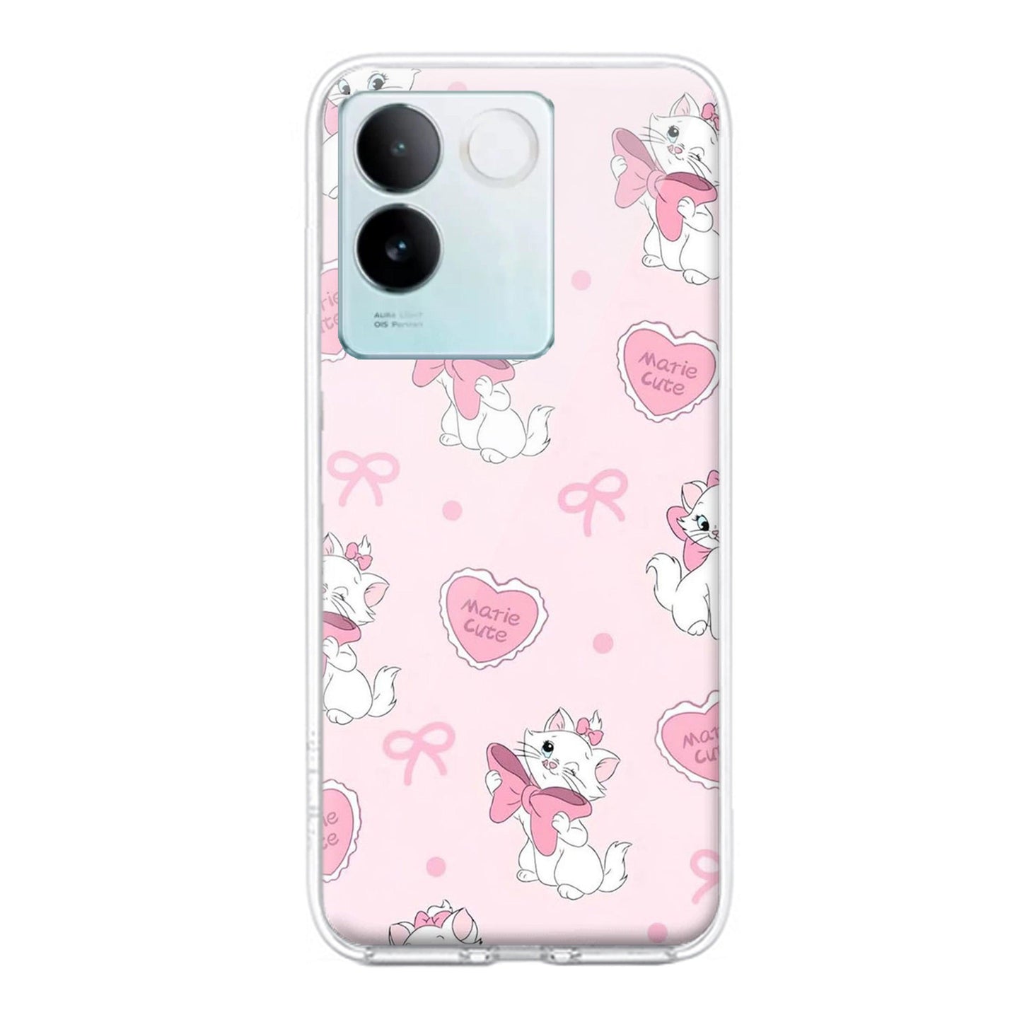 Cute Kitty Bliss Transparent Silicon Case For iQOO