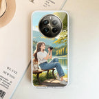 Natures Frame Transparent Silicon Case For Realme 13 Plus 5G
