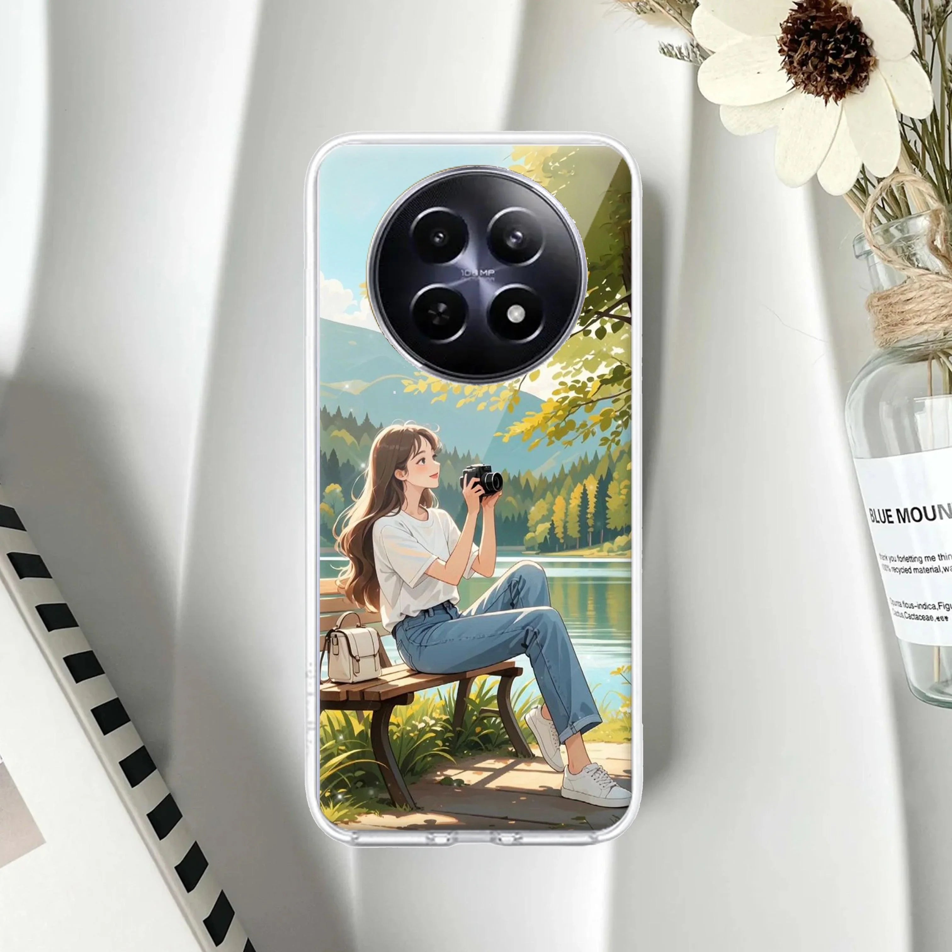 Natures Frame Transparent Silicon Case For Realme/Narzo