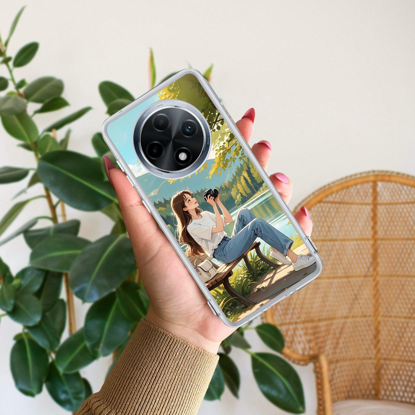 Nature’s Frame Transparent Silicon Case For Oppo