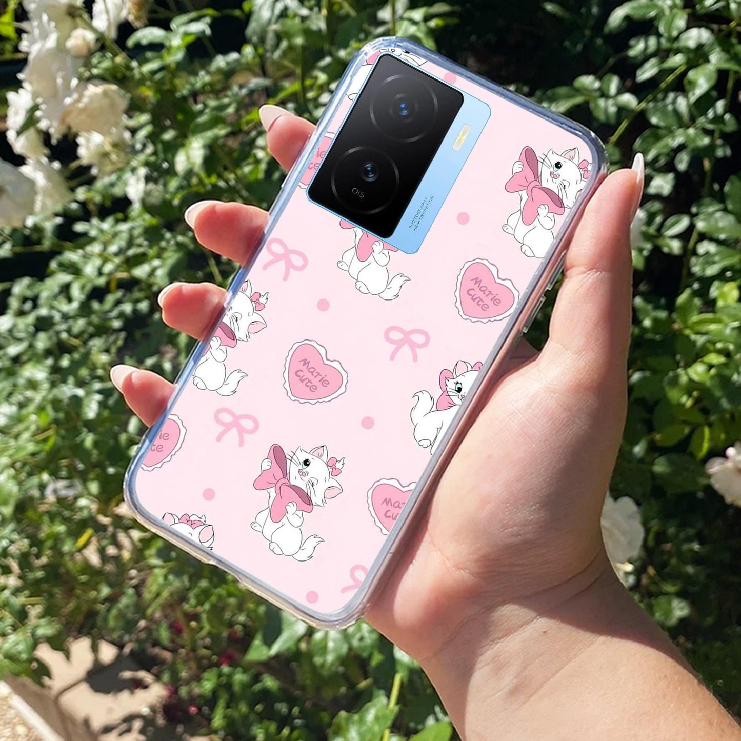 Cute Kitty Bliss Transparent Silicon Case For iQOO