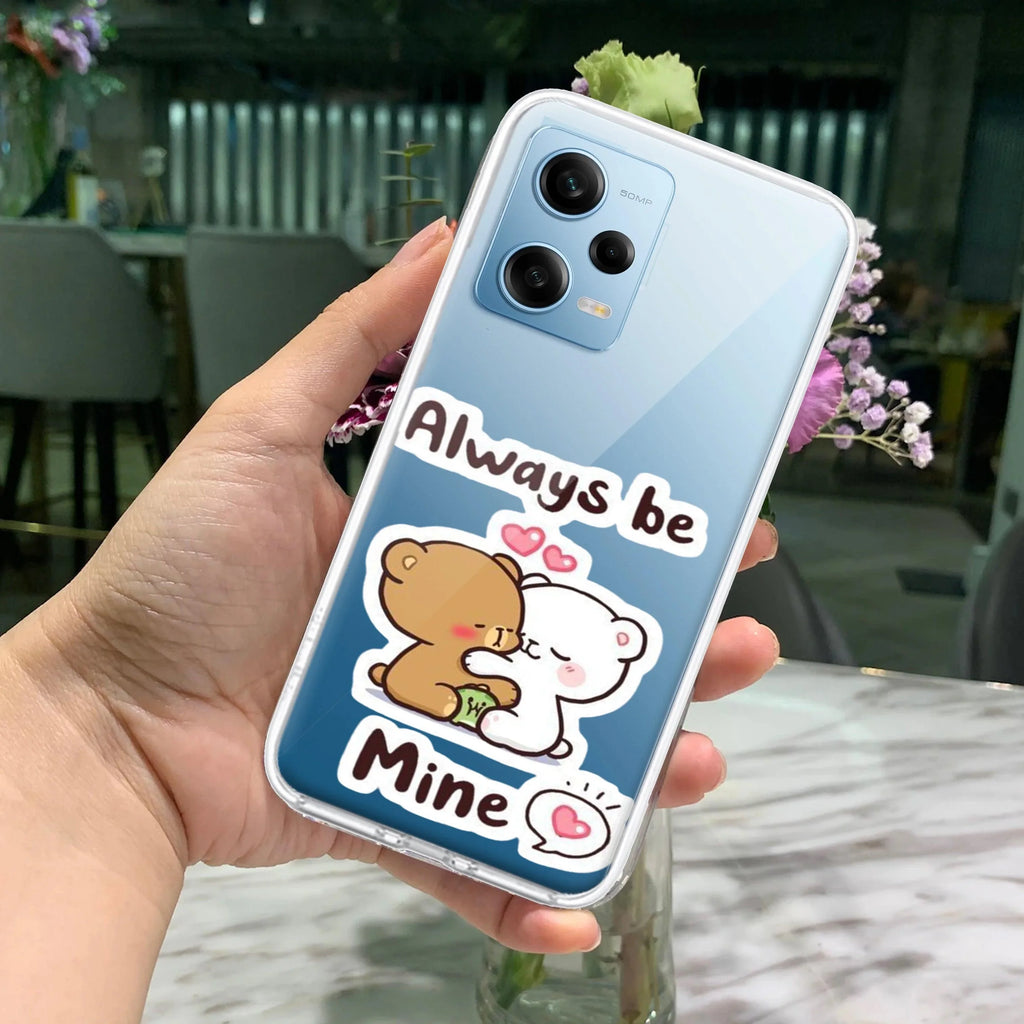Cute Cuddle Bears Transparent Silicon Case For Redmi Note 10 Pro / Redmi Note 10 Pro Max