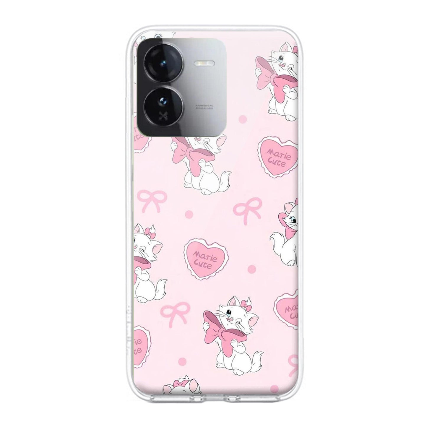 Cute Kitty Bliss Transparent Silicon Case For iQOO