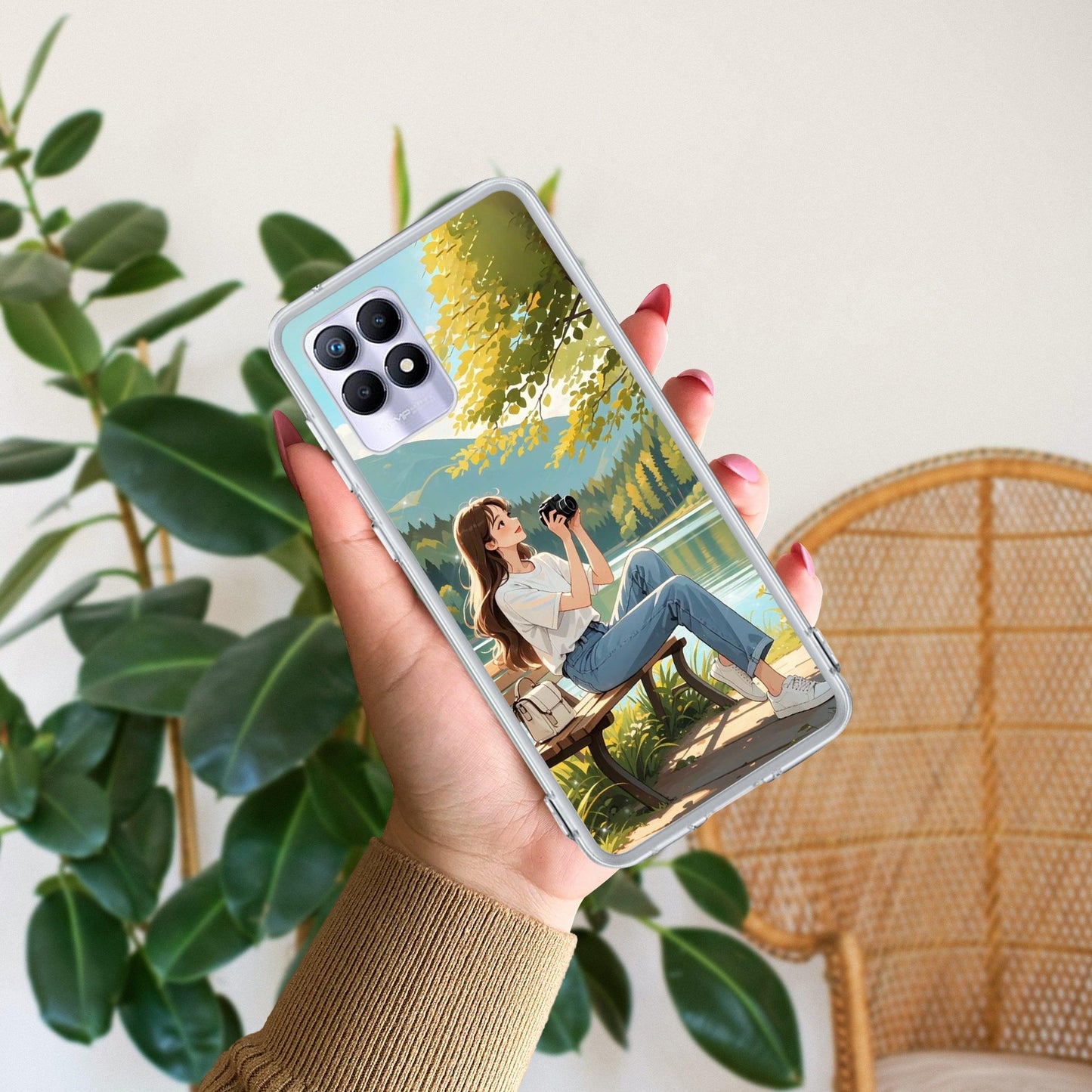 Nature’s Frame Transparent Silicon Case For Realme/Narzo - ShopOnCliQ