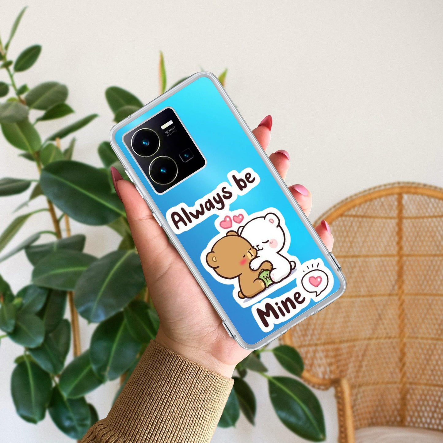 Cute Cuddle Bears Transparent Silicon Case For Vivo