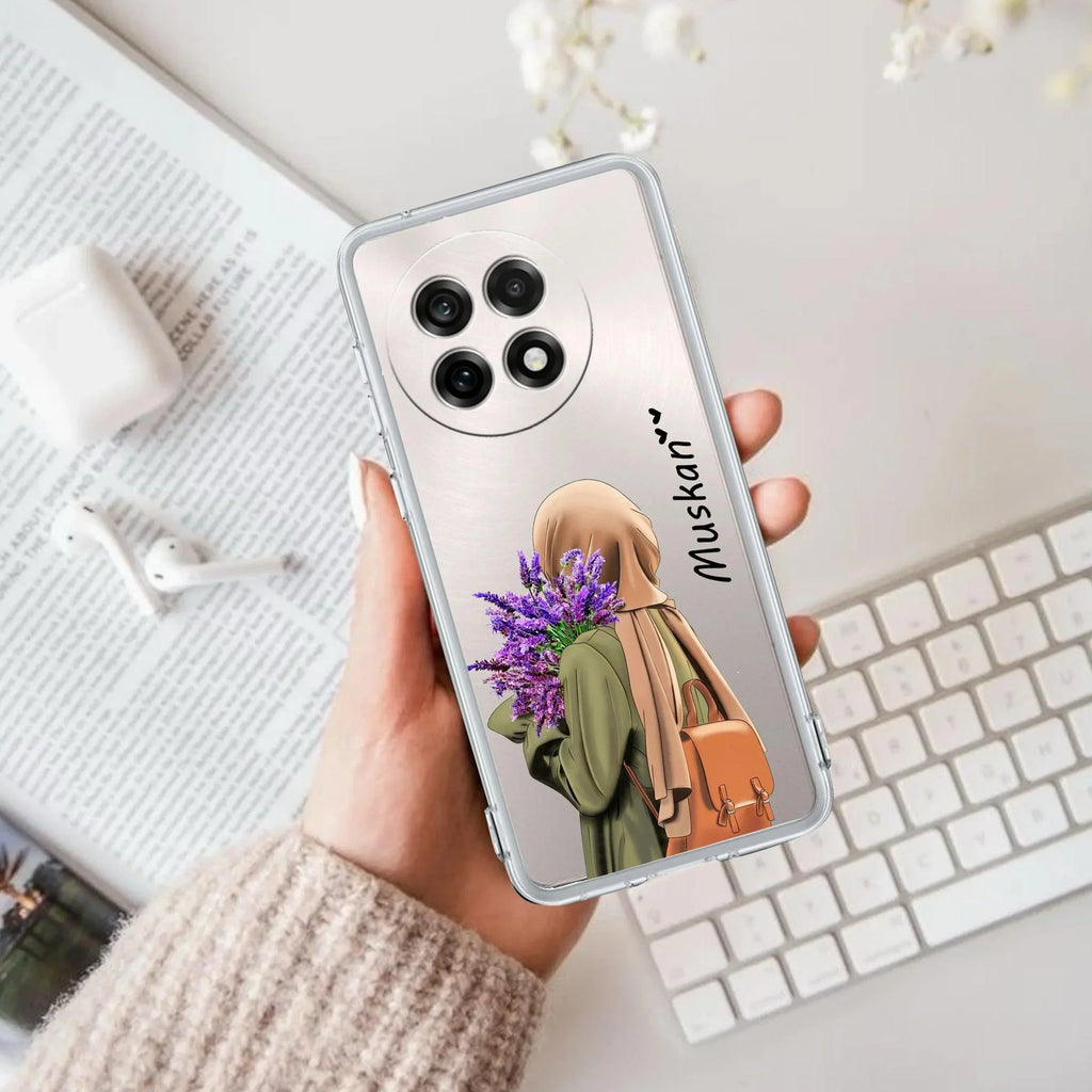 Personalized Hijab Girl Transparent Silicon Case For OnePlus Nord CE 2 Lite