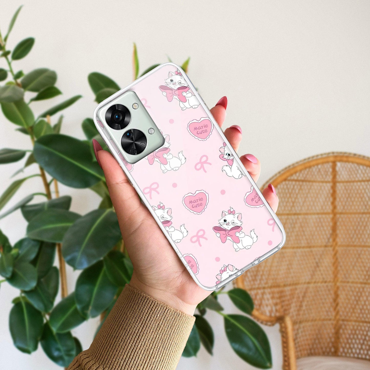 Cute Kitty Bliss Transparent Silicon Case For OnePlus - ShopOnCliQ