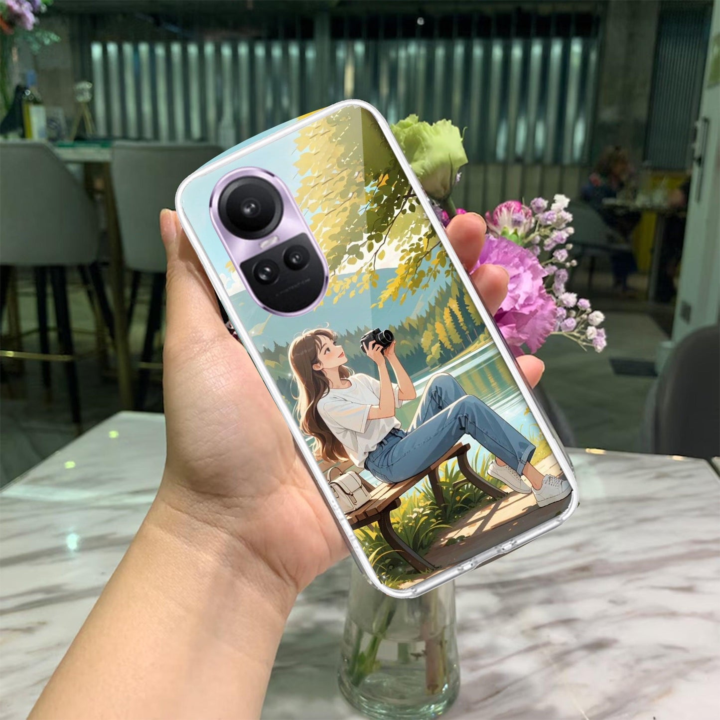 Nature’s Frame Transparent Silicon Case For Oppo