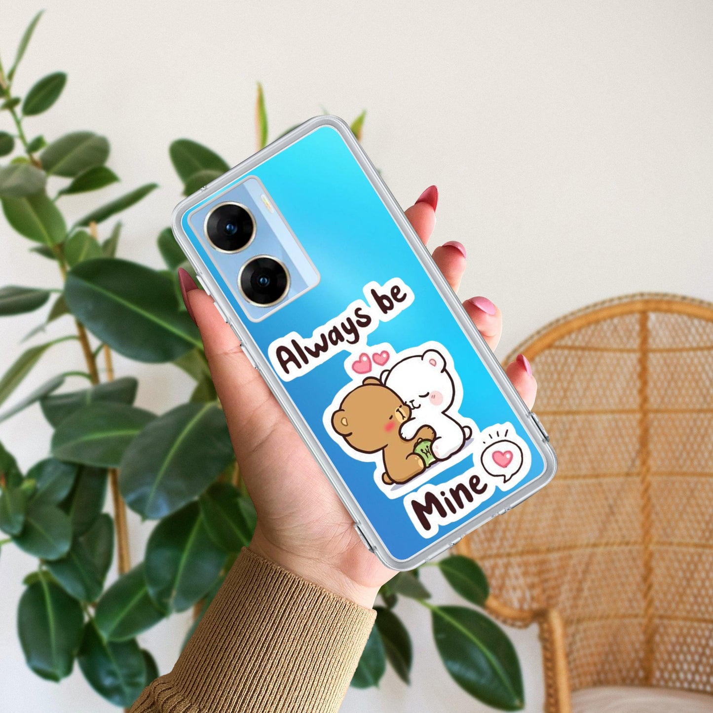 Cute Cuddle Bears Transparent Silicon Case For Vivo