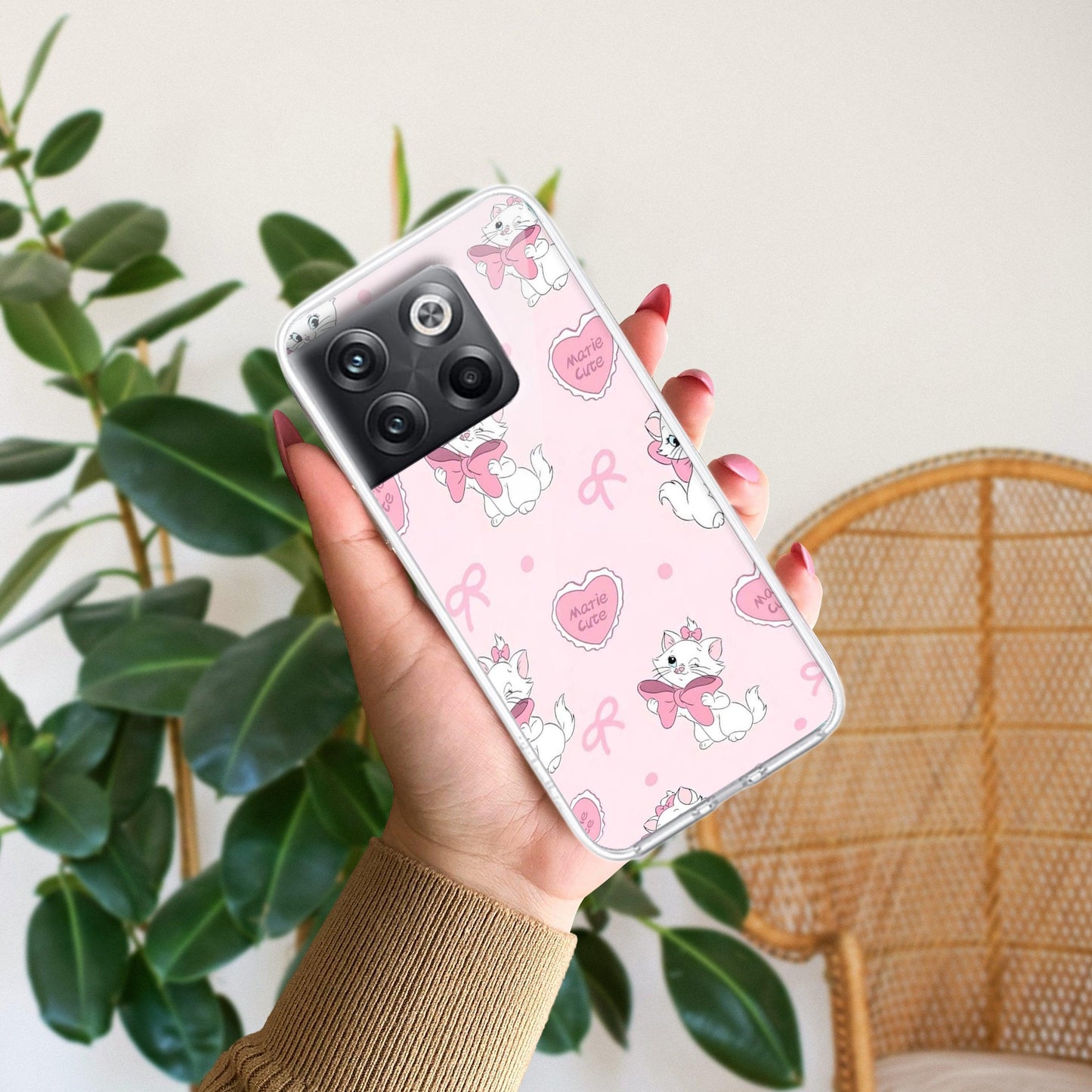 Cute Kitty Bliss Transparent Silicon Case For OnePlus - ShopOnCliQ