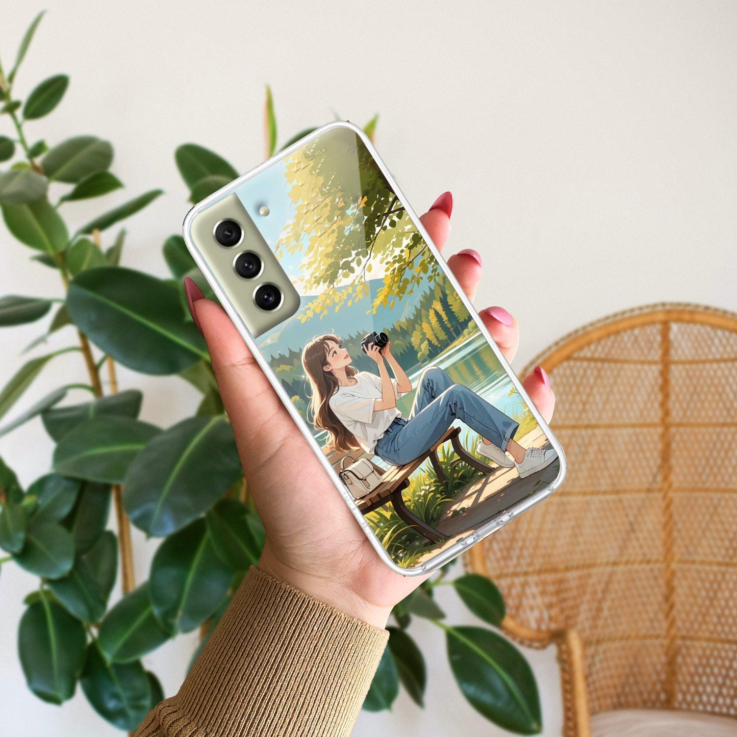 Nature’s Frame Transparent Silicon Case For Samsung