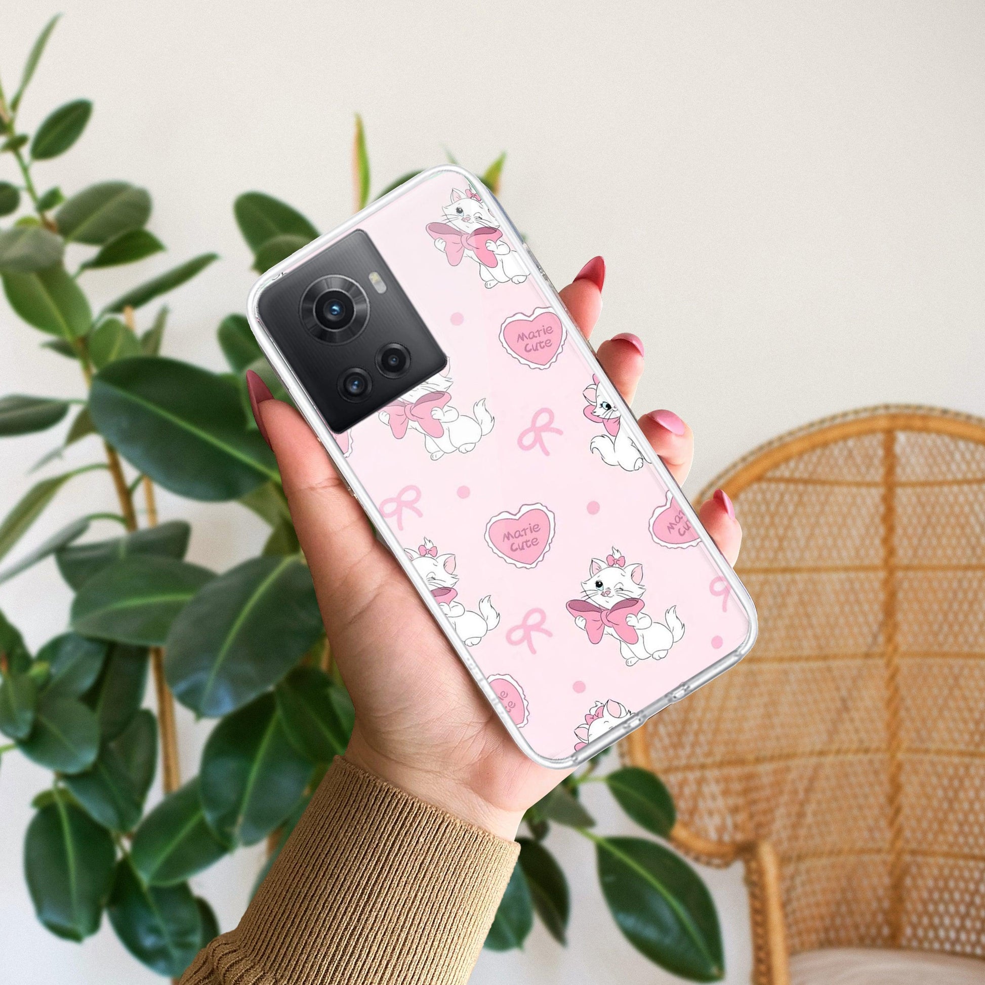 Cute Kitty Bliss Transparent Silicon Case For OnePlus - ShopOnCliQ