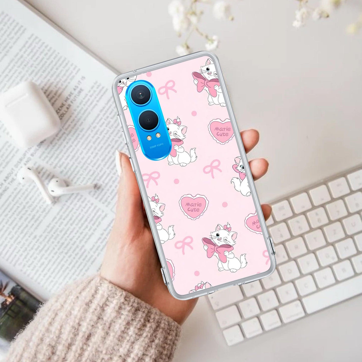 Cute Kitty Bliss Transparent Silicon Case For OnePlus - ShopOnCliQ