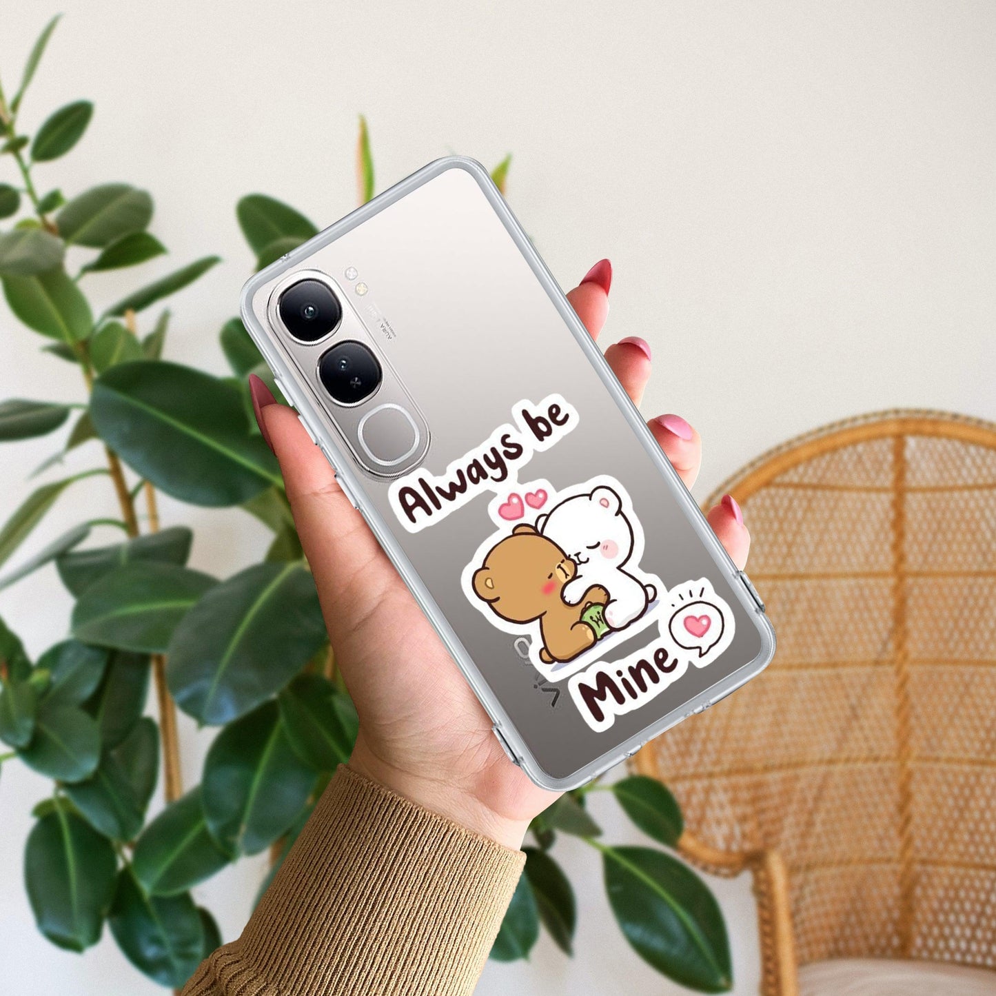 Cute Cuddle Bears Transparent Silicon Case For Vivo