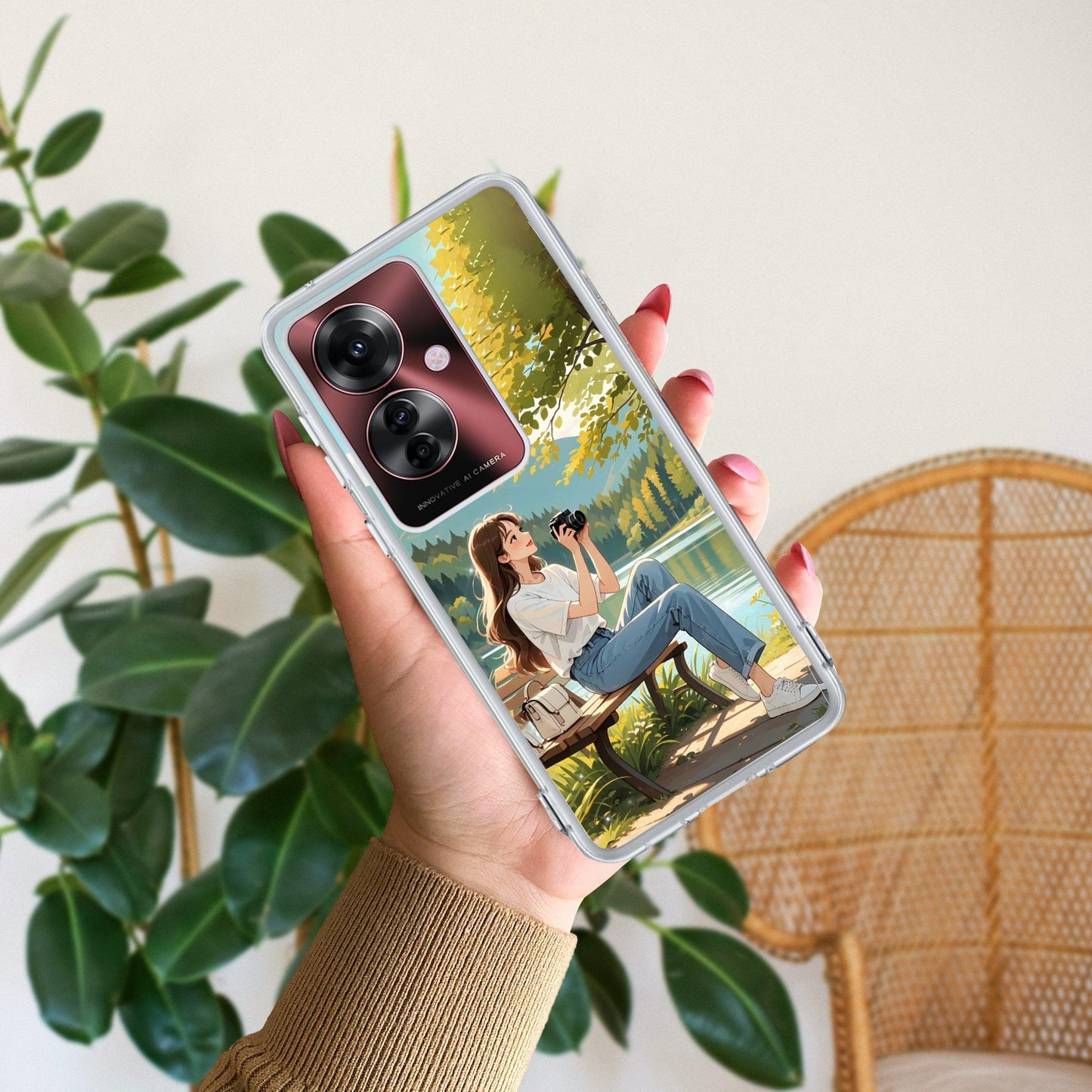 Nature’s Frame Transparent Silicon Case For Oppo
