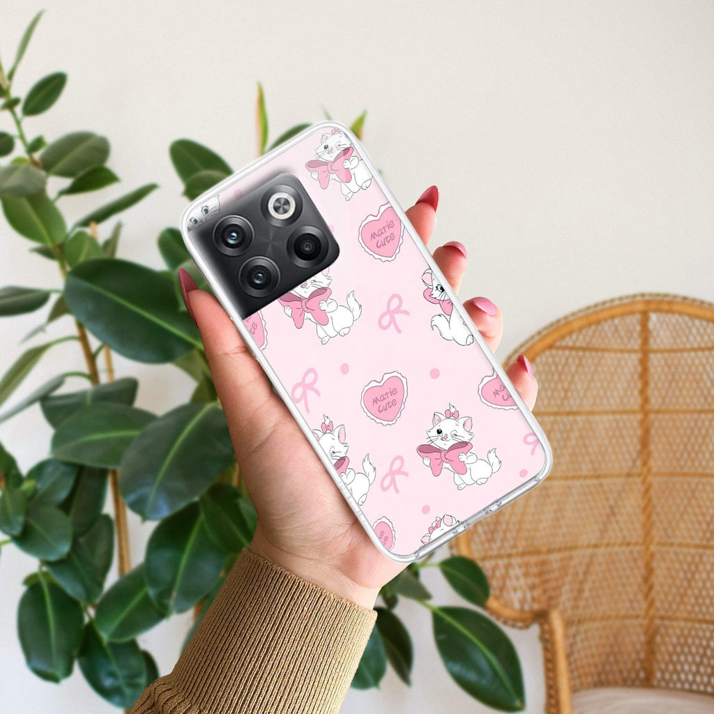 Cute Kitty Bliss Anti Yellow Case For OnePlus 10T 5G