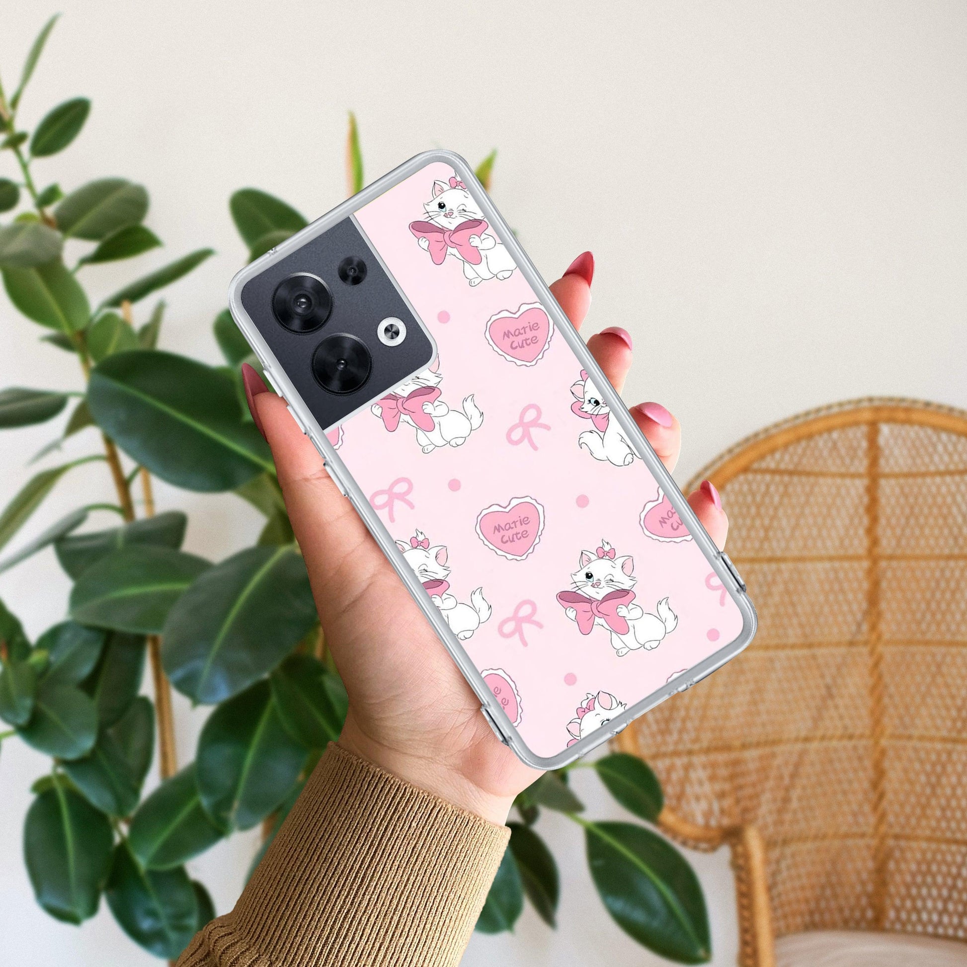 Cute Kitty Bliss Transparent Silicon Case For Oppo - ShopOnCliQ