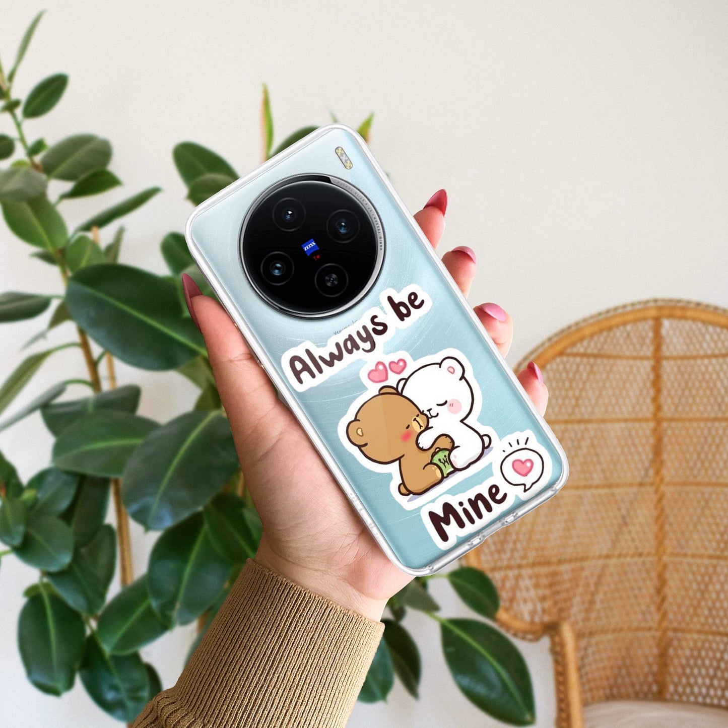 Cute Cuddle Bears Transparent Silicon Case For Vivo