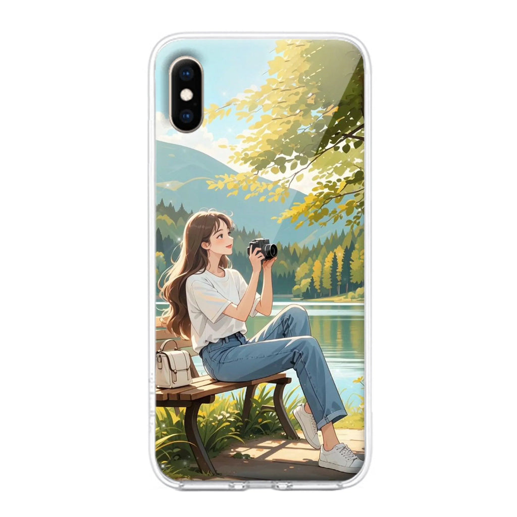 Natures Frame Transparent Silicon Case For iPhone