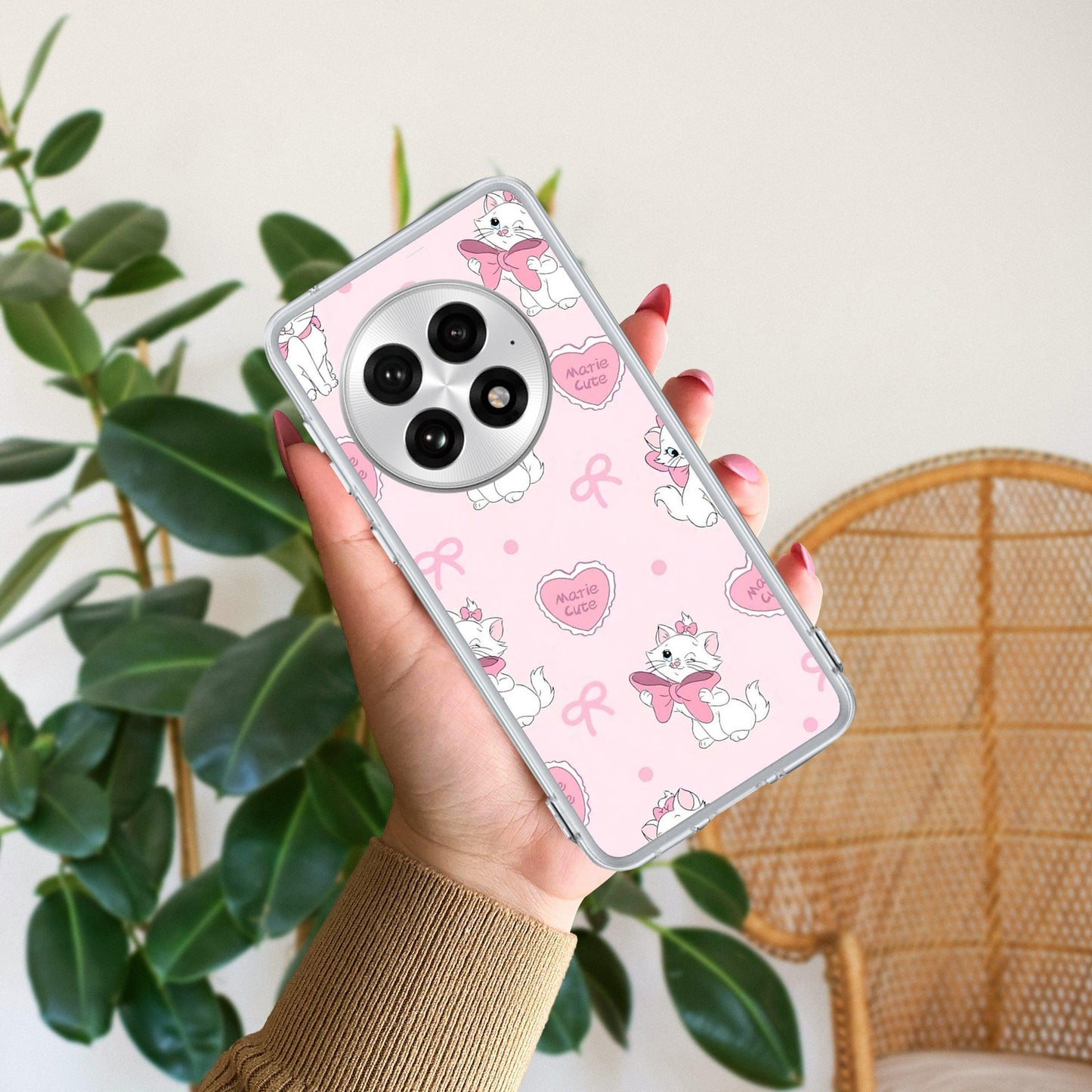 Cute Kitty Bliss Transparent Silicon Case For OnePlus - ShopOnCliQ