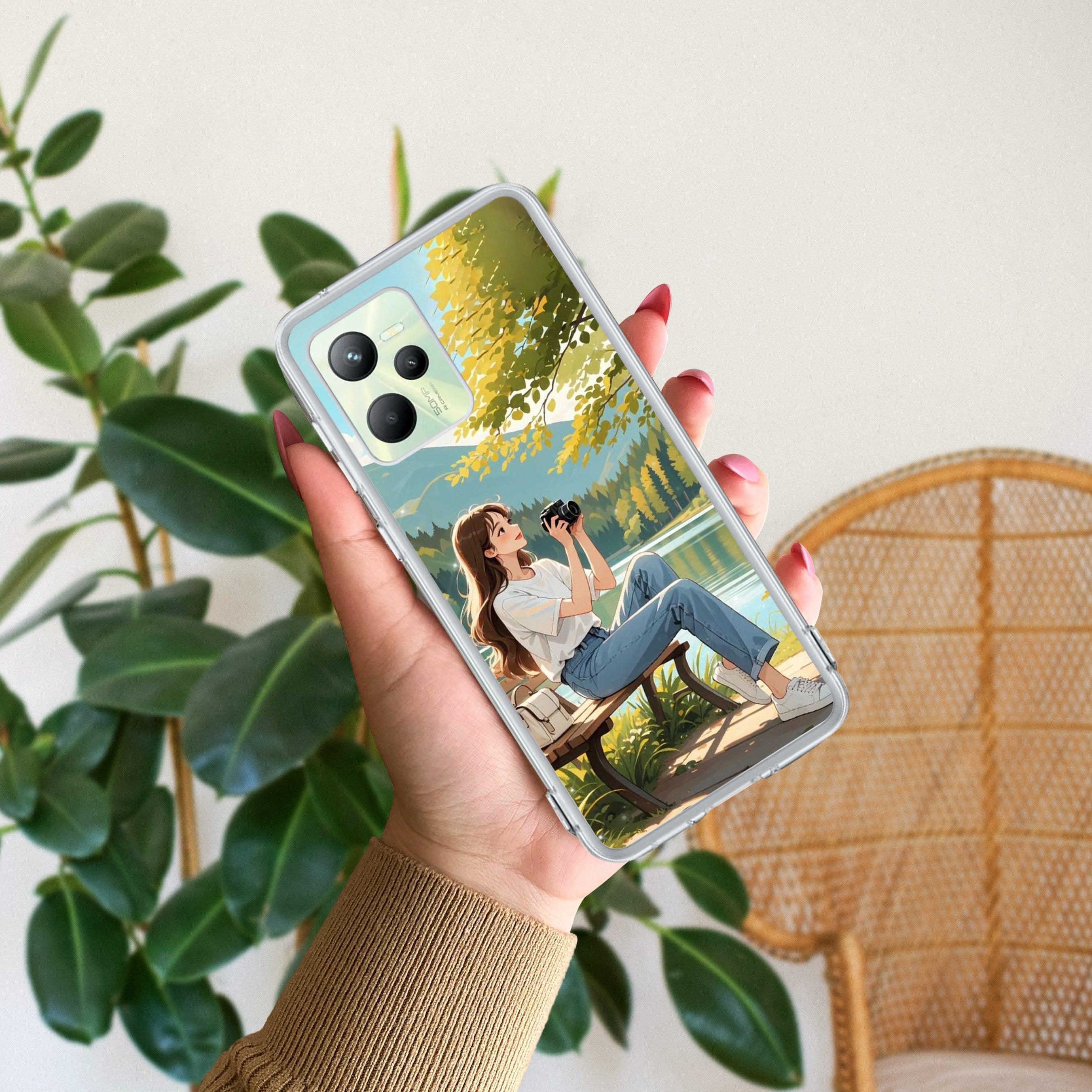 Natures Frame Transparent Silicon Case For Realme 11 Pro+ 5G