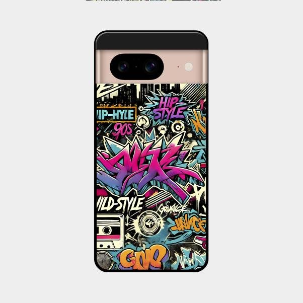 90s Hip-Hop Street Art Glass Case Cover For Google Pixel 8 5G