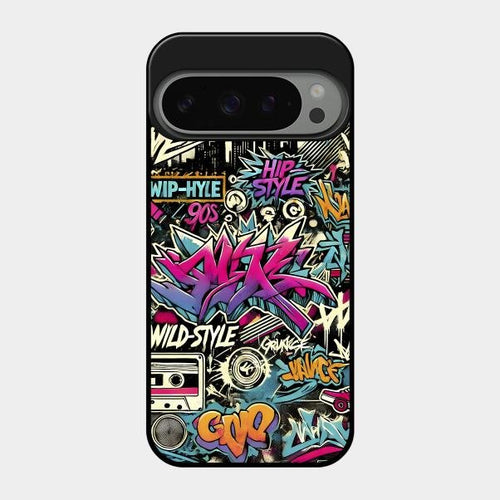90s Hip-Hop Street Art Glass Case Cover For Google Pixel 9 Pro 5G
