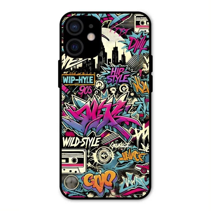 90s Hip-Hop Street Art Glass Case Cover For iPhone - ShopOnCliQ