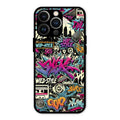 90s Hip-Hop Street Art Glass Case Cover For iPhone 13 Pro Max