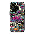 90s Hip-Hop Street Art Glass Case Cover For iPhone 14 Pro