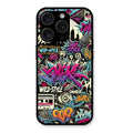 90s Hip-Hop Street Art Glass Case Cover For iPhone 15 Pro