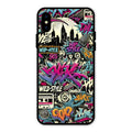90s Hip-Hop Street Art Glass Case Cover For iPhone XS