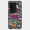 90s Hip-Hop Street Art Glass Case Cover For Iqoo 11 5G