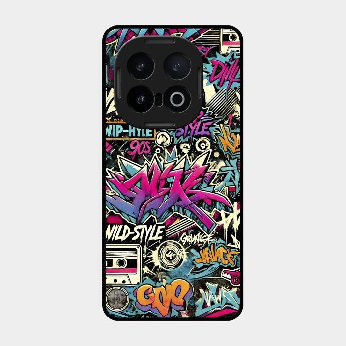 90s Hip-Hop Street Art Glass Case Cover For Iqoo 13 5G