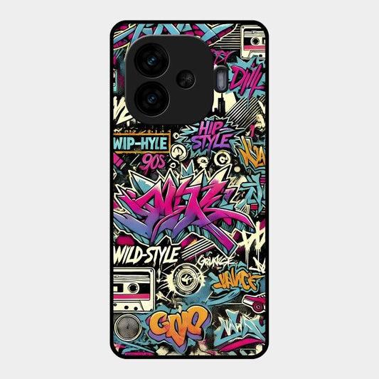 90s Hip-Hop Street Art Glass Case Cover For Iqoo Neo 10R 5G