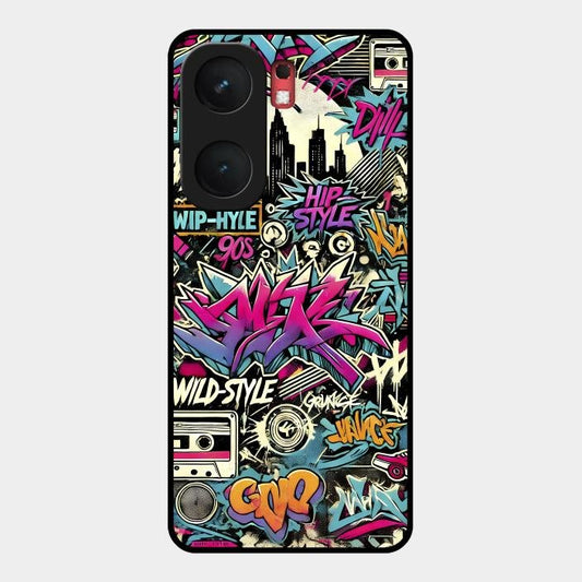 90s Hip-Hop Street Art Glass Case Cover For Iqoo Neo 9 Pro 5G