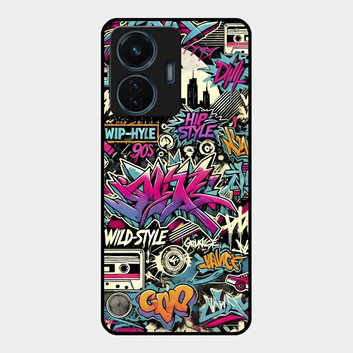 90s Hip-Hop Street Art Glass Case Cover For Iqoo Z6 44W