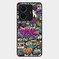 90s Hip-Hop Street Art Glass Case Cover For Iqoo Z6 Pro 5G