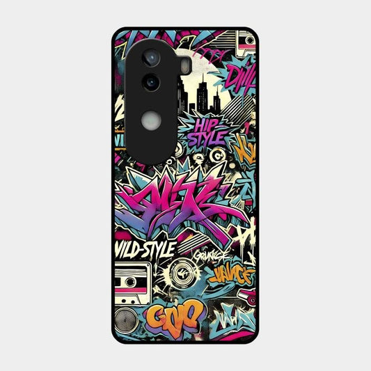 90s Hip-Hop Street Art Glass Case Cover For Iqoo Z9S 5G