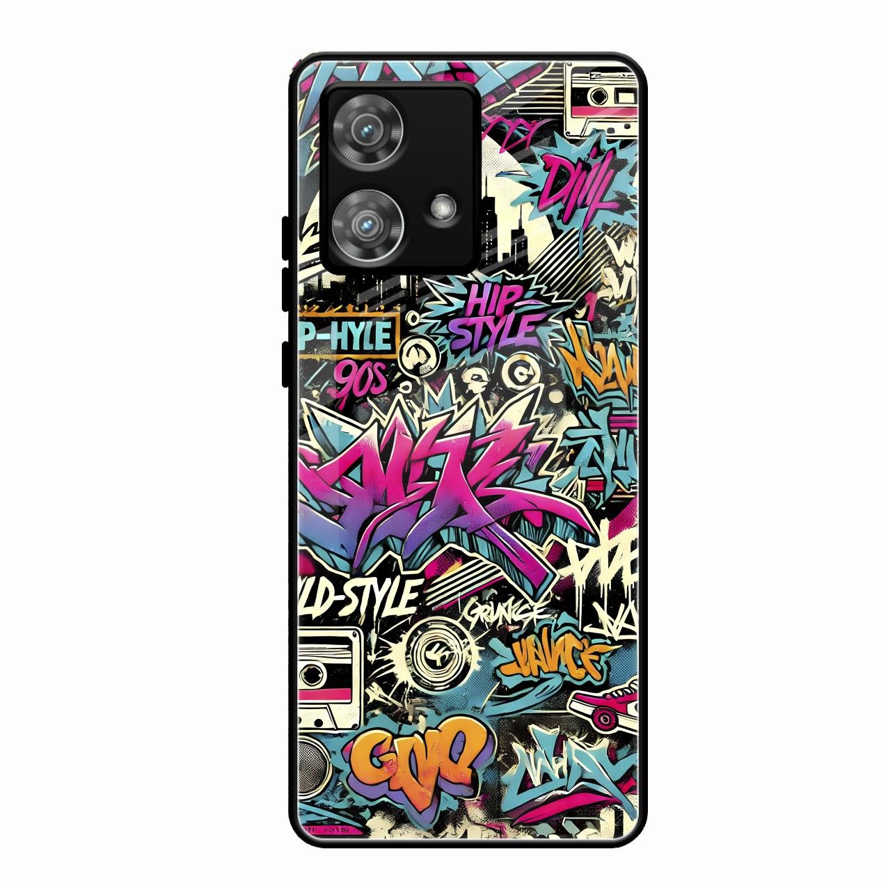 90s Hip-Hop Street Art Glass Case Cover For Motorola