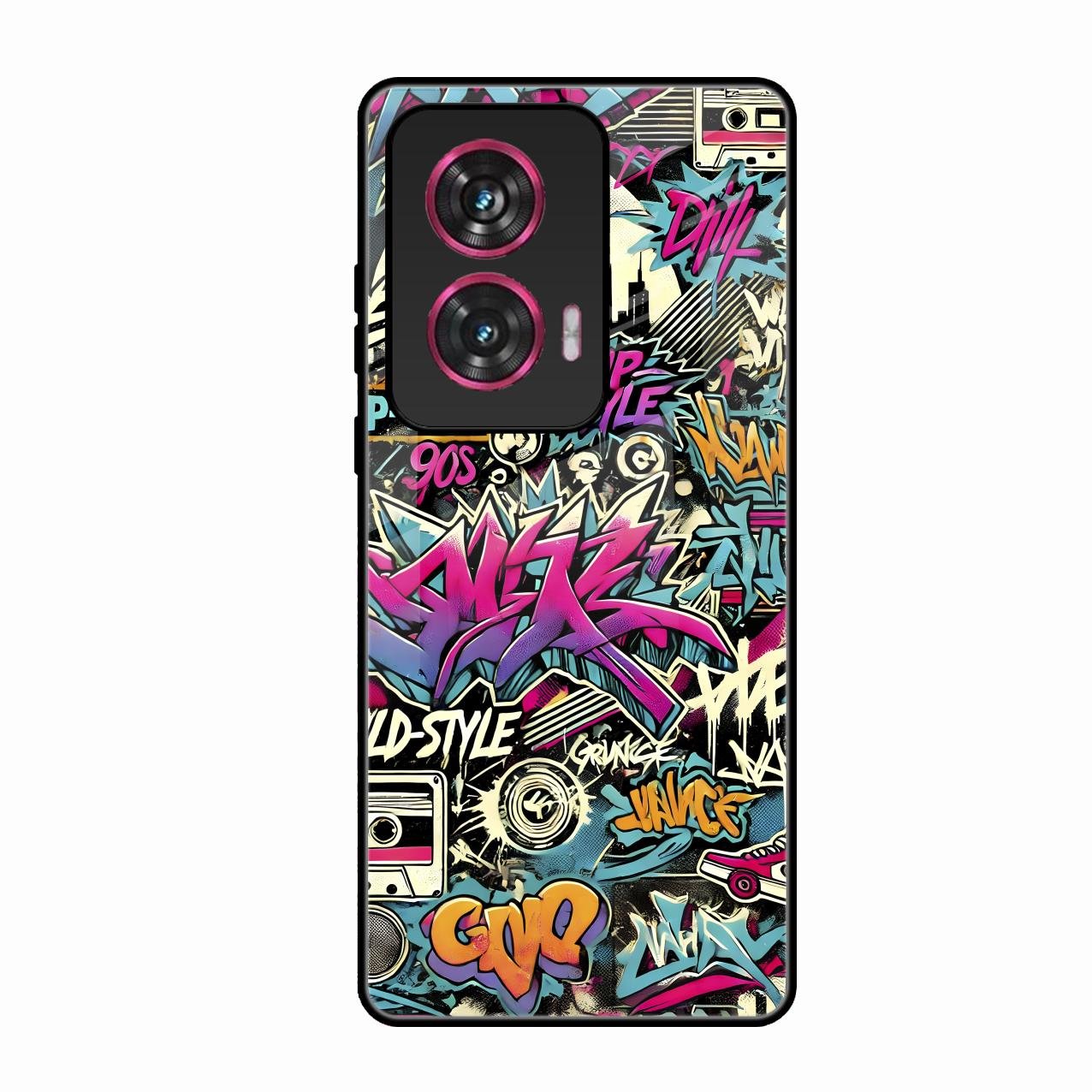 90s Hip-Hop Street Art Glass Case Cover For Motorola