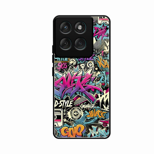 90s Hip-Hop Street Art Glass Case Cover For Motorola Edge 60 Fusion 5G