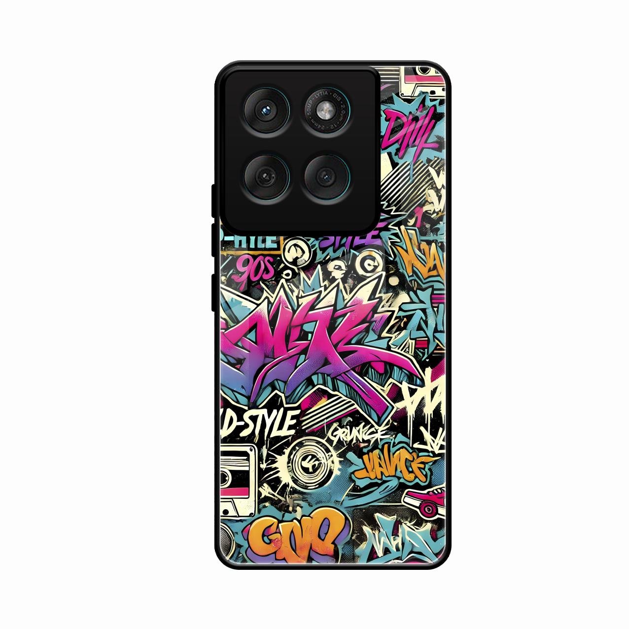 90s Hip-Hop Street Art Glass Case Cover For Motorola Edge 60 Stylus 5G