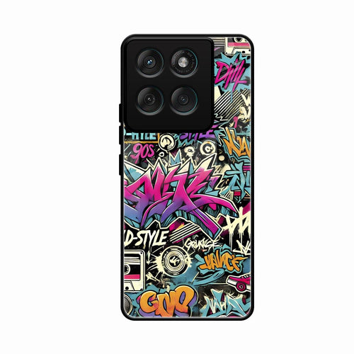 90s Hip-Hop Street Art Glass Case Cover For Motorola Edge 60 Stylus 5G