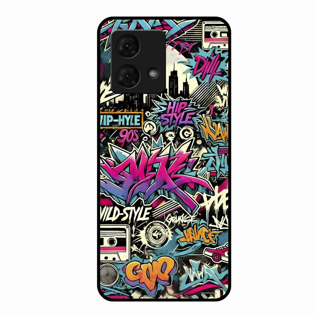 90s Hip-Hop Street Art Glass Case Cover For Motorola