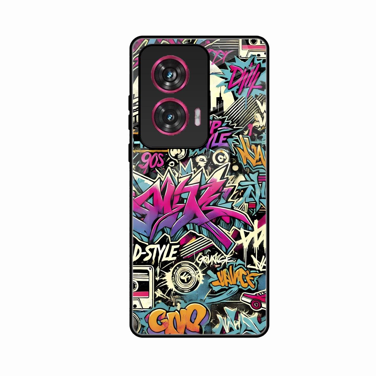 90s Hip-Hop Street Art Glass Case Cover For Motorola