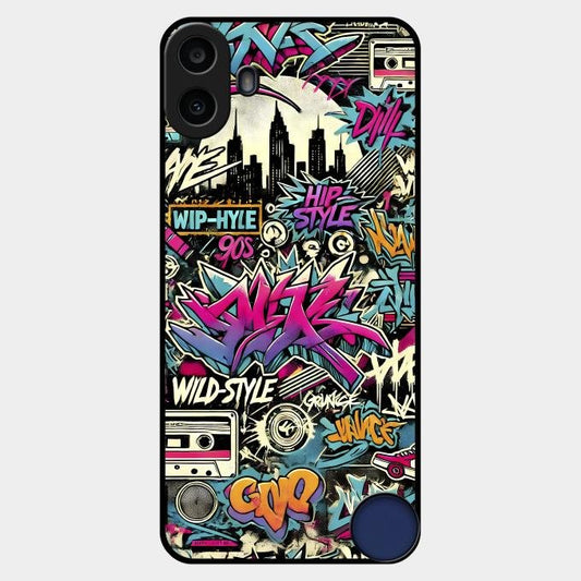 90s Hip-Hop Street Art Glass Case Cover For Nothing Cmf Phone 1
