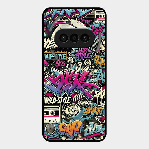 90s Hip-Hop Street Art Glass Case Cover For Nothing Phone 3A 5G